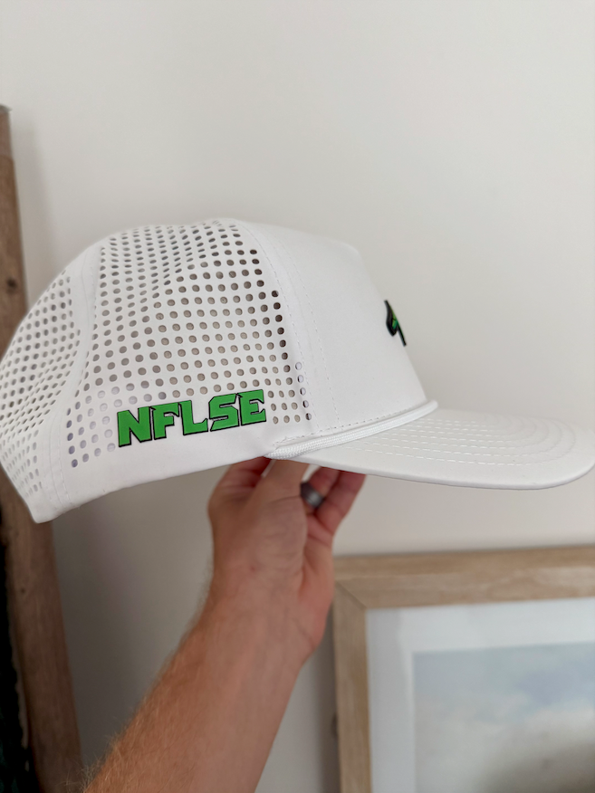 NFLSE Curved 5-Panel Rope Hat (White)