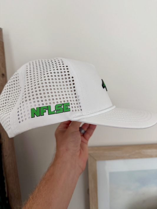 NFLSE Curved 5-Panel Rope Hat (White)